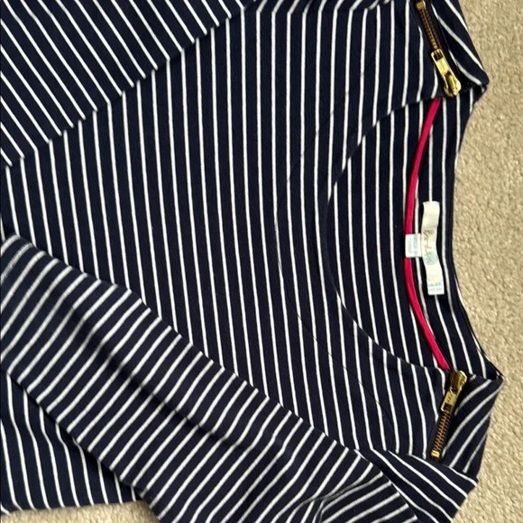 Boden Blue and White A-Line Dress with Raglan Sleeves - Picture 2 of 7